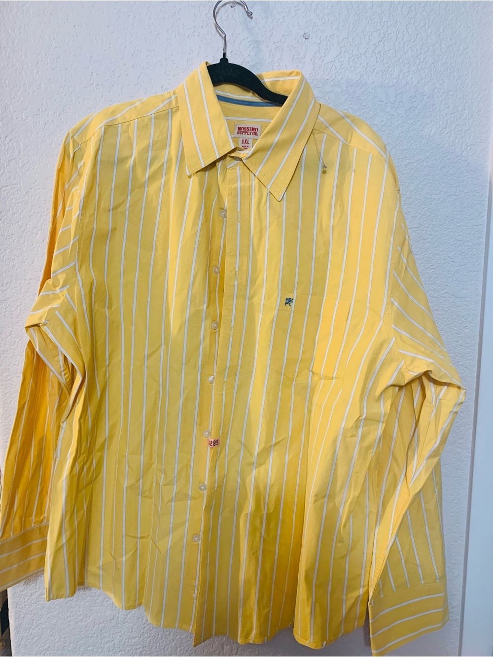 Mossimo Supply Co. Yellow & White Stripe Button-Down Shirt